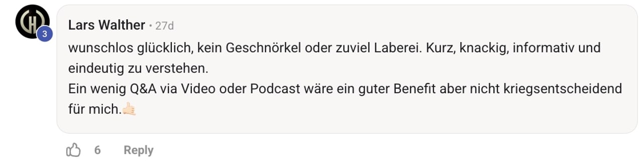 Feedback aus dem Syndikat
