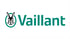 Vaillant Logo: Schwarzer Hase in grünem Kreis neben grünem Schriftzug "Vaillant".