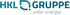 Logo der HKL GRUPPE mit dem Slogan voller energie in blauer Schrift auf schwarzem Hintergrund.