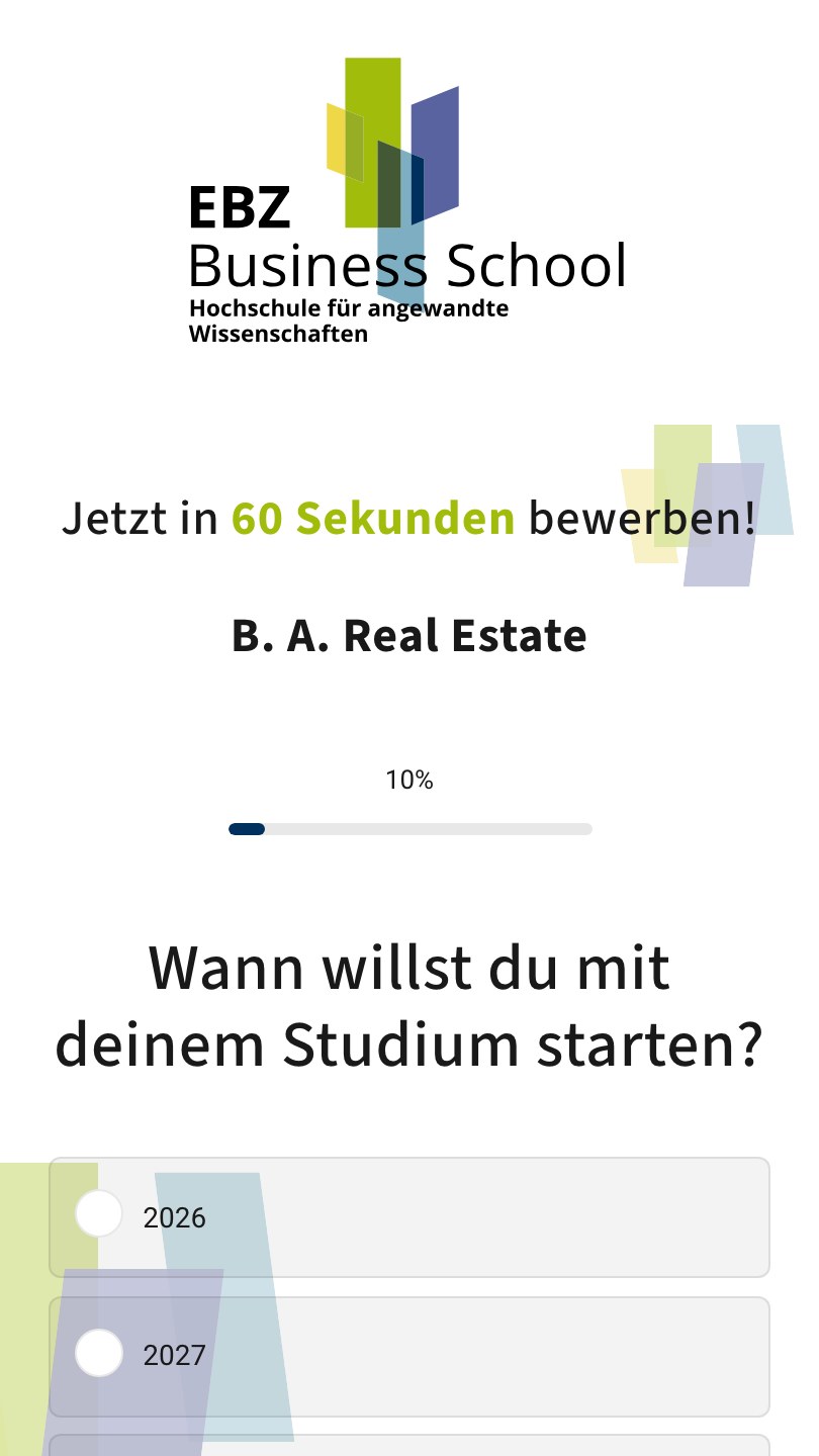 Die Frage nach dem Studienstart im Anfragefunnel