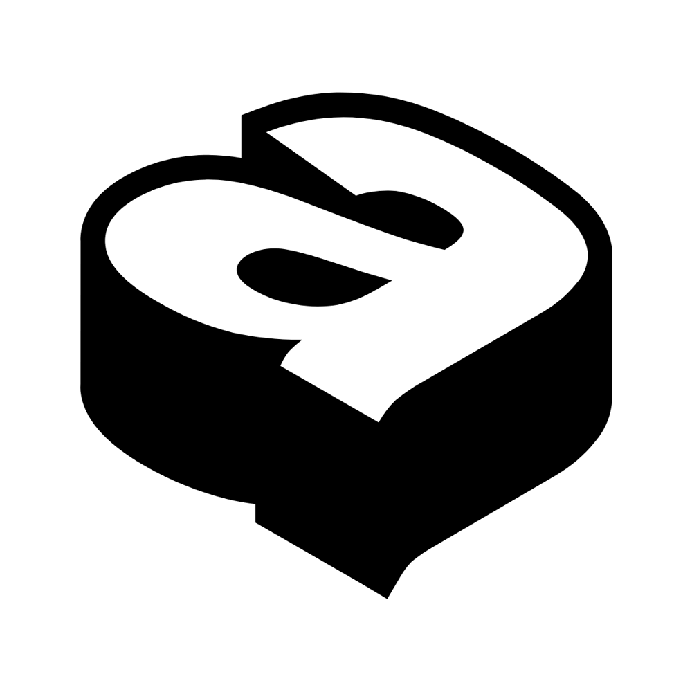 3D-Buchstabe "a" in Weiß mit schwarzem Schatten auf dunkelgrünem Hintergrund.