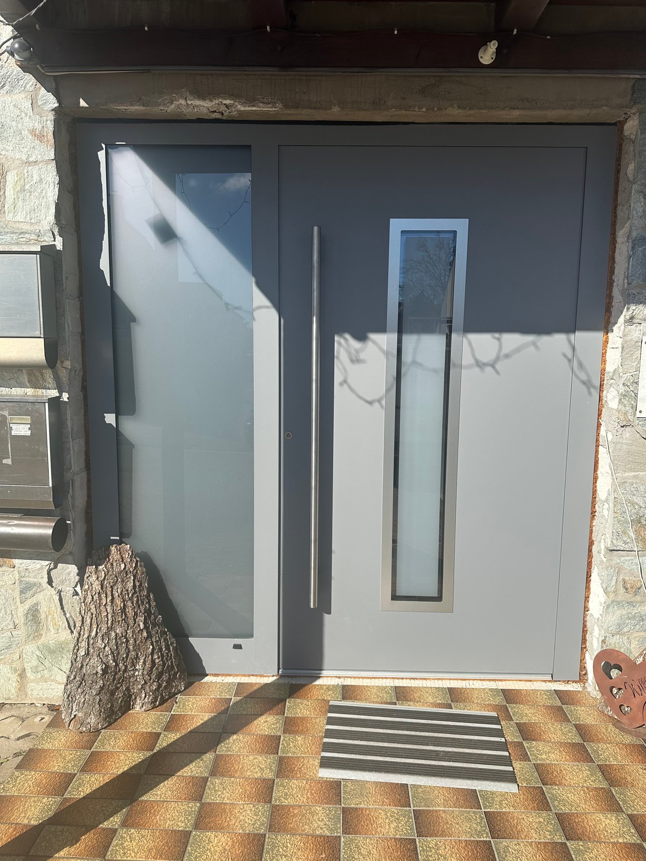 Haustür, mit Glas-Seitenteil