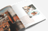 Editorial-Doppelseite mit typografischem Layout, großzügigem Weißraum und kontrastreichem Bild‑Text‑Verhältnis.