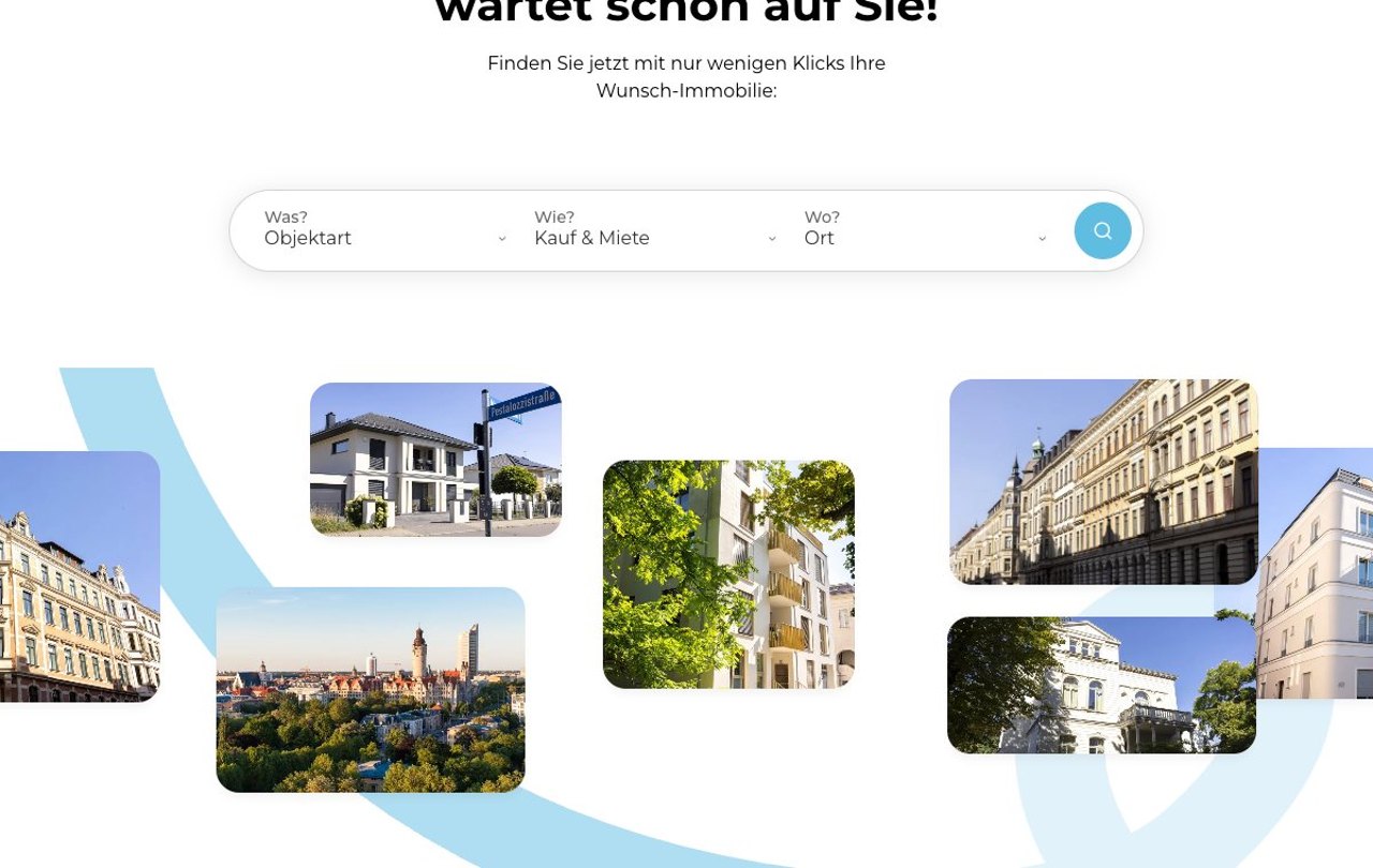 Immobiliensuche auf der Website von Heimat Makler