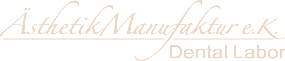 Ästhetik Manufaktur e.K. Dental Labor Logo in Hellbeige