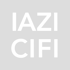 Weißer Text "IAZI CIFI" auf dunkelblauem Hintergrund.