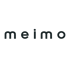 Dark gray "meimo" logo on a dark green background.