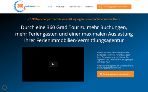 Webseite von 360Grad-Tour