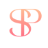 Stylized pink and orange gradient "SP" monogram logo on a dark green background.