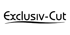 Schwarzes „Exclusiv-Cut“-Logo auf dunkelgrünem Hintergrund mit einem Strich darunter.Als kunde von Codeme, Marketing in Dinslaken 