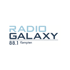 Logo von Radio Galaxy mit "RADIO" in Hellblau, "GALAXY" in Dunkelblau und "88.1 Kempten" darunter.