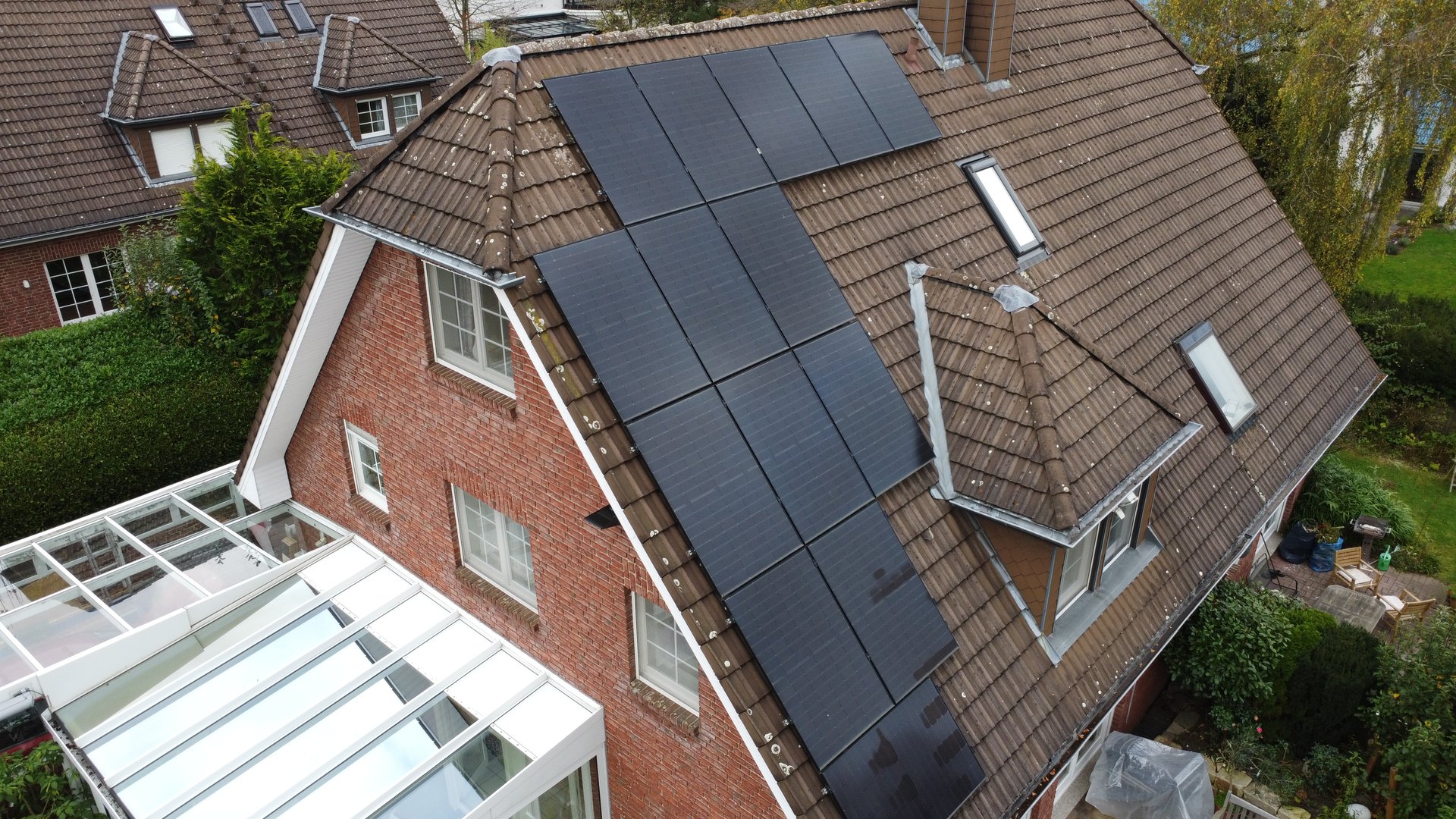 Drohnenaufnahme Solaranlage