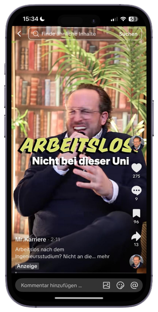Das Video der SDU-Kampagne auf dem Smartphone