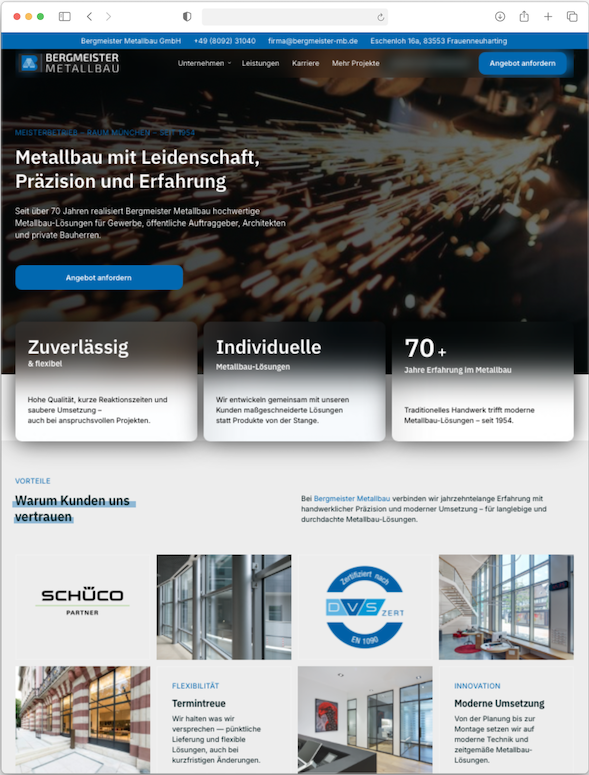 Bergmeister Metallbau — Einblick 4