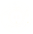 Gold's Gym Logo: Weißer Kreis mit muskulösem Bodybuilder und „GOLD'S GYM“ in der Mitte auf grünem Hintergrund.