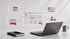 Abstrakte Darstellung von UI-Elementen und Webdesign-Modulen, die über einem Laptop auf einem Schreibtisch schweben.