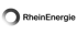 Logo von RheinEnergie: schwarzer Schriftzug RheinEnergie mit einem silbernen Kreis daneben.