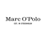 Marc O’Polo EST. IN STOCKHOLM Logo in Schwarz auf weißem Hintergrund.