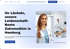 Startseite einer Zahnarztpraxis-Website mit lächelnder Ärztin und Patient im Behandlungsstuhl.
