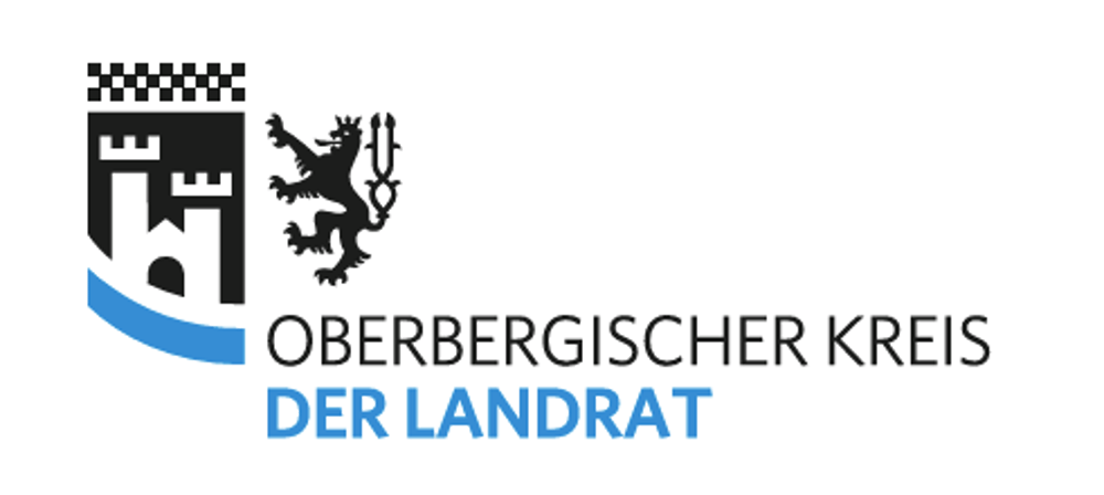 Logo des Oberbergischen Kreises mit Wappen und dem Text Der Landrat.