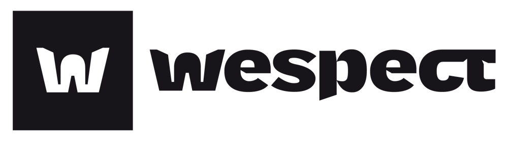 Das WESPECT-Logo zeigt ein schwarzes Quadrat mit einem grünen "W" und den grünen Buchstaben "wespect" daneben.