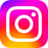 Instagram-App-Logo mit einem weißen quadratischen Rahmen, einem Kreis und einem Punkt auf einem farbigen Hintergrund.