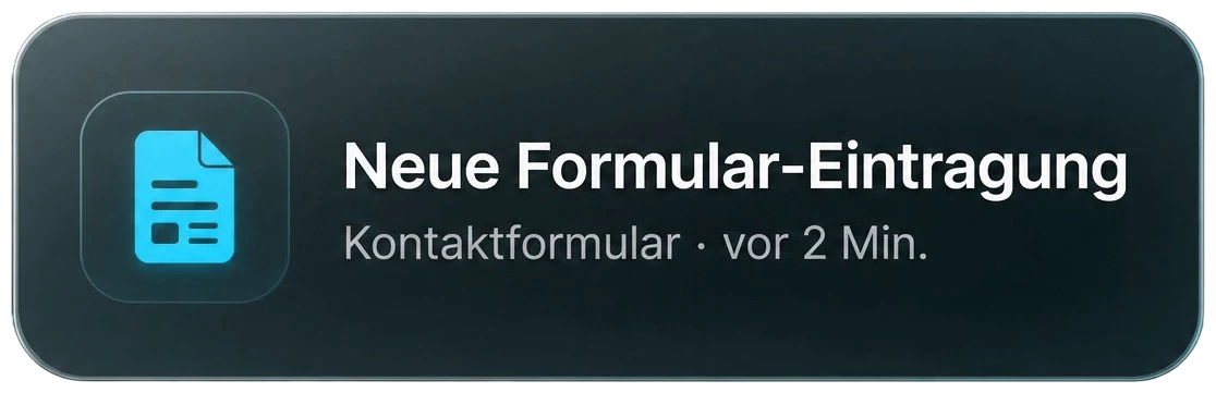Neue Formular-Eintragung