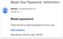 Smart air quality monitor by BettAir - Password recovery email