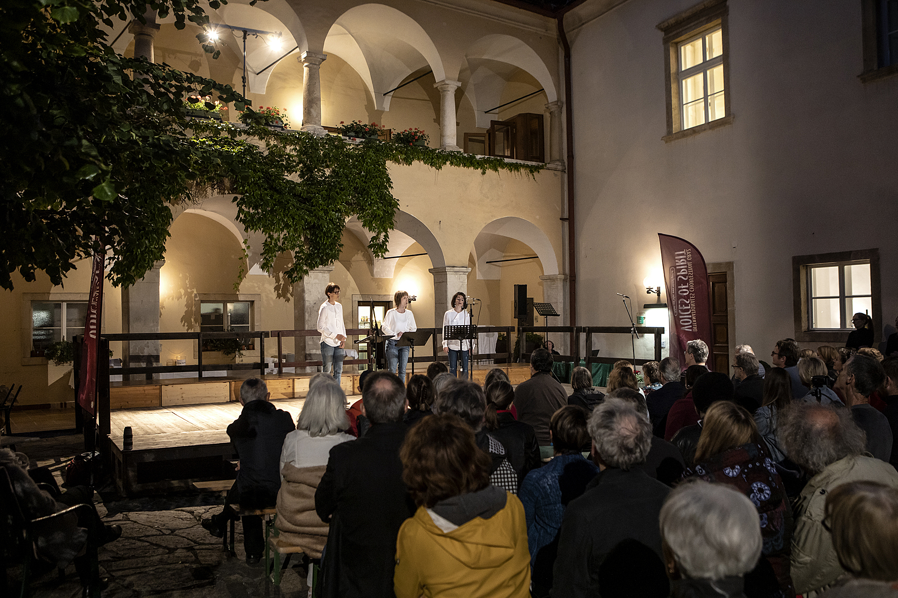 The vocal group Stimmig performing at CONSONARE, Voices of Spirit 2019, Graz