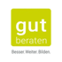 Grünes Quadrat-Logo mit "gut beraten" in Weiß, darunter "Besser. Weiter. Bilden."