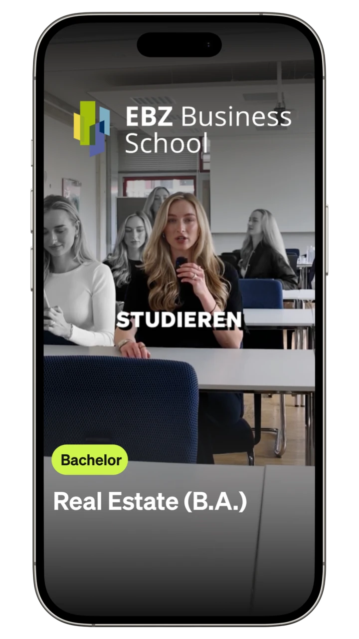 Anzeige der EBZ Business School für Real Estate