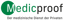 Medicproof Logo mit Text "Der medizinische Dienst der Privaten".