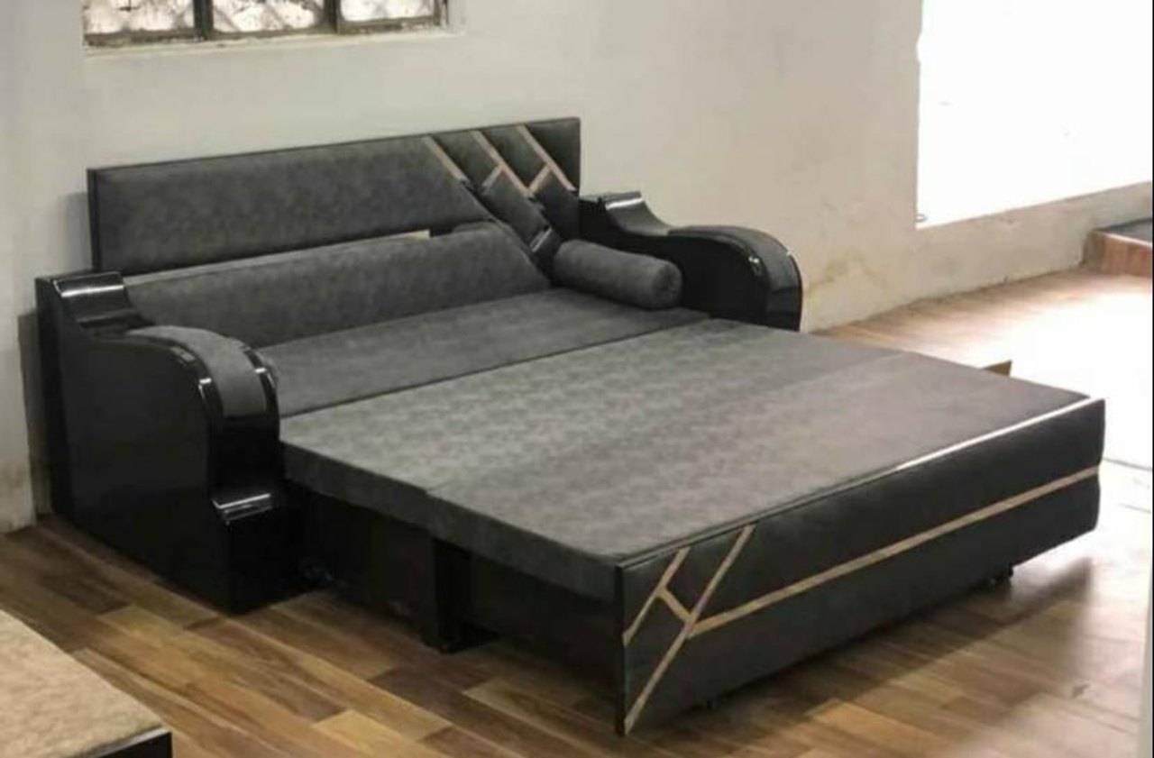 Grey & Black Pull-Out Bed