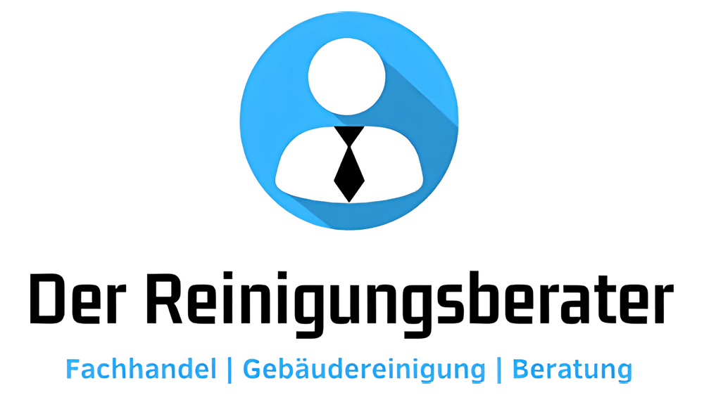 Personen-Icon über dem Text "Der Reinigungsberater", "Fachhandel | Gebäudereinigung | Beratung"