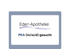 Eder-Apotheke Logo mit Text "PKA (m/w/d) gesucht".