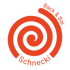 Rotes Spiral-Logo auf grünem Hintergrund mit Text "Back & Bar" und "Schnecki".