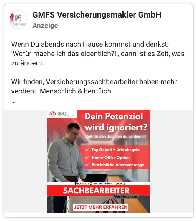 Werbeanzeige GMFS