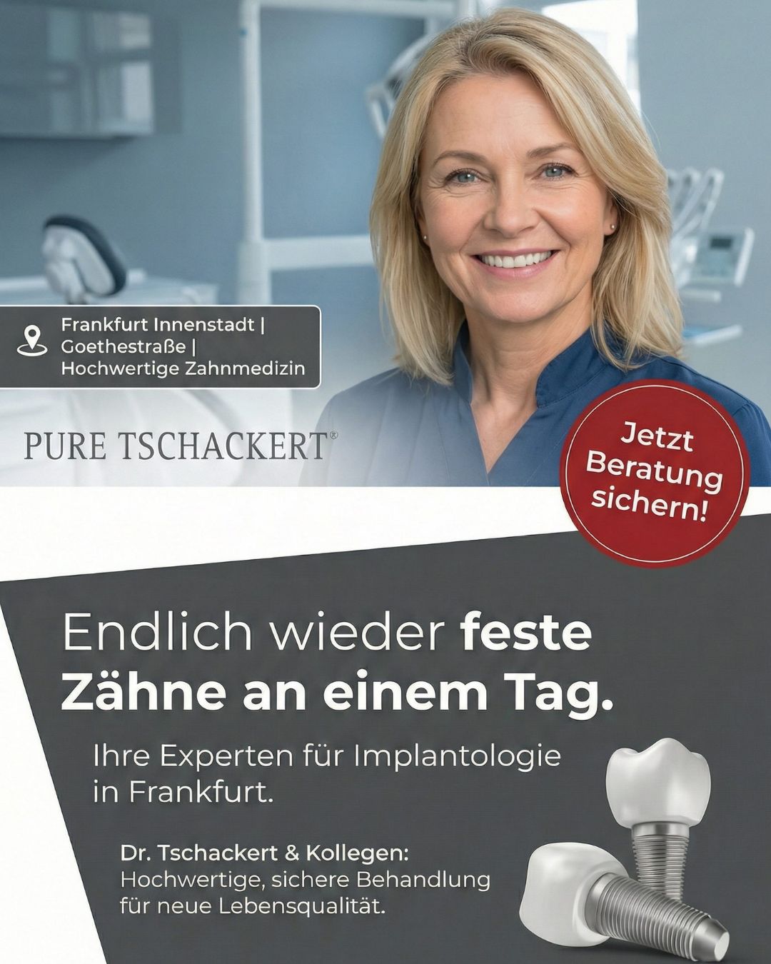 Kampagnen-Creative: Neukundengewinnung für All-on-4