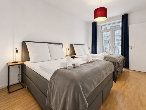Schlafzimmer der Ferienwohnung in Offenbach am Main
