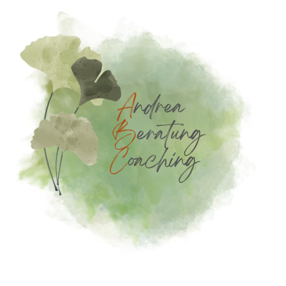 Grünes Logo mit den Buchstaben „AC“, einem Blatt und dem Text „Coaching Andrea Schweiger“.