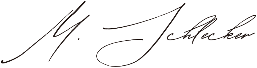 Unterschrift "M. Schlecker" in schwarzer Schreibschrift auf weißem Hintergrund.
