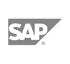 SAP-Logo: Die Buchstaben "SAP" in Großbuchstaben, wobei das "S" und "A" schwarz auf weißem Hintergrund sind und das "P" weiß auf schwarzem Hintergrund.