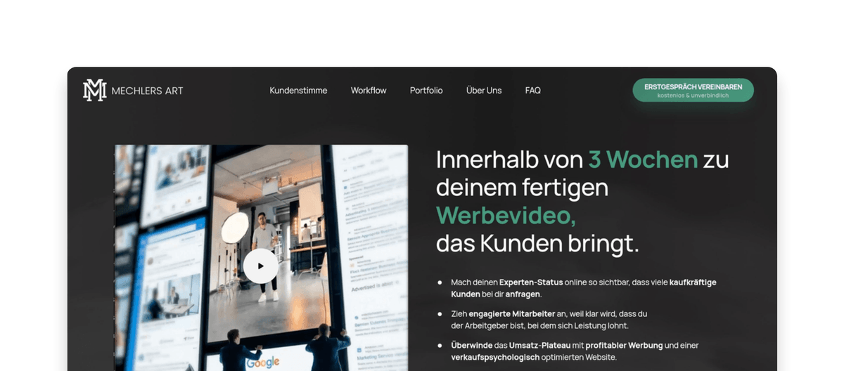 Bild von der Webseite von Mechlers Art GmbH