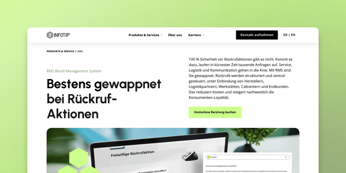 RMS: Software für Rückrufprozesse | InfoTip Service