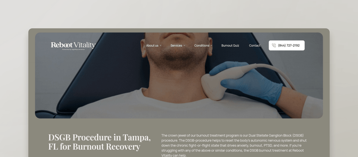 DSGB Procedure in Tampa, FL | Advanced Burnout Treatment