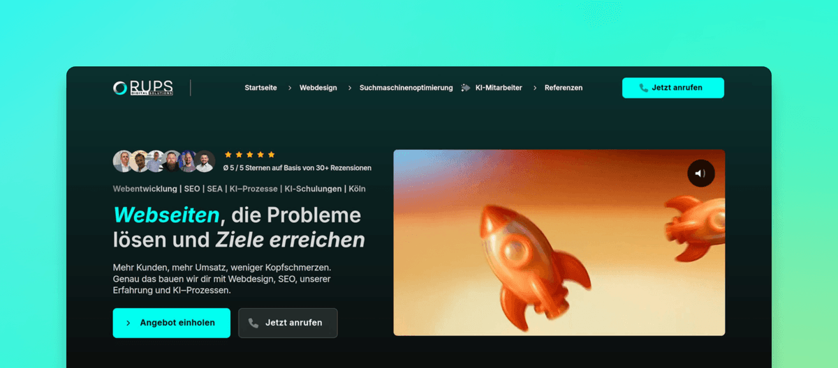 High-End Webseiten von RUPS Digital Solutions aus Köln 🥇