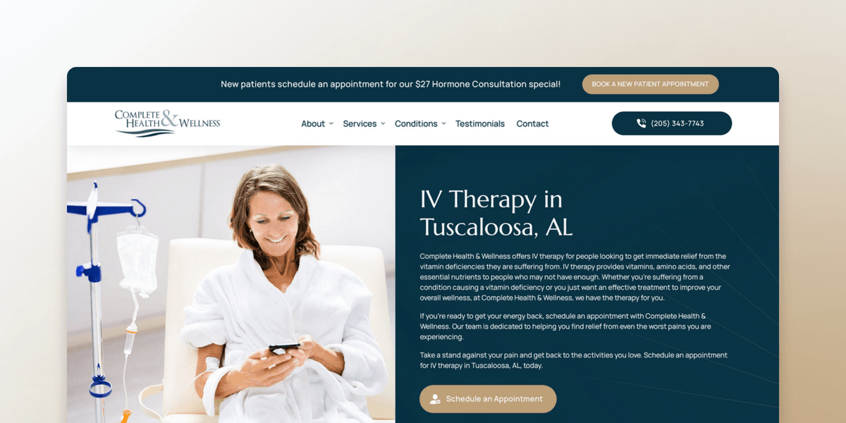 IV Therapy - Tuscaloosa AL | Complete Health & Wellness