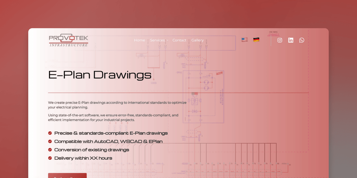 E-Plan Drawings for Industrial Projects | Provotek Infrastructure UG