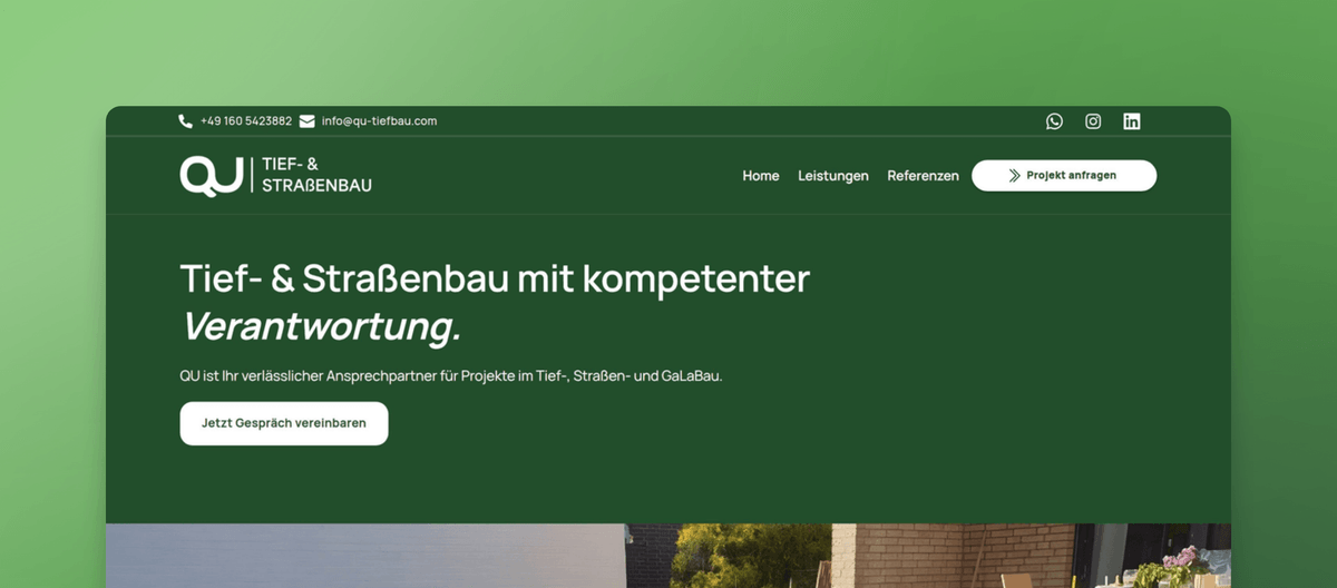 QU Tief- & Straßenbau GbR | Tiefbau - Rohrbau - Straßenarbeiten im Zooviertel