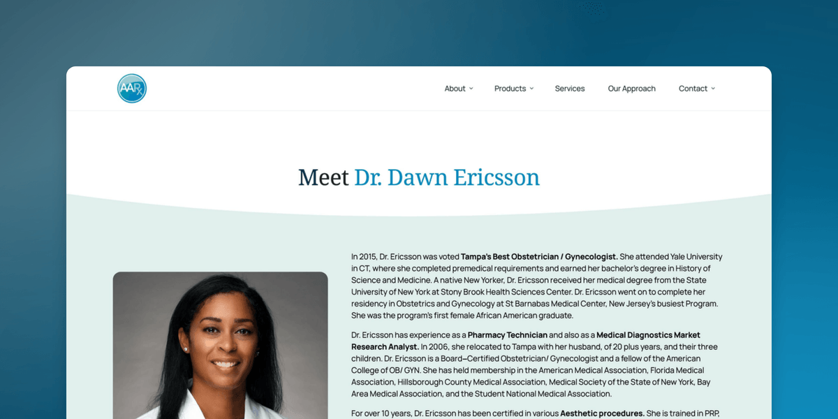 Dr. Dawn Ericsson OB/GYN & Aesthetic Specialist in Tampa FL | AARX
